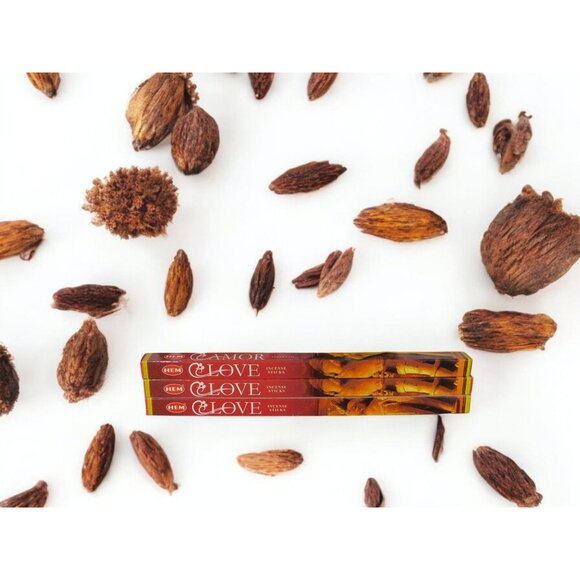 HEM Clove Incense Sticks 3 of 8 Packs Witchy Herbal Aromatherapy Ritual - Picture 2 of 7